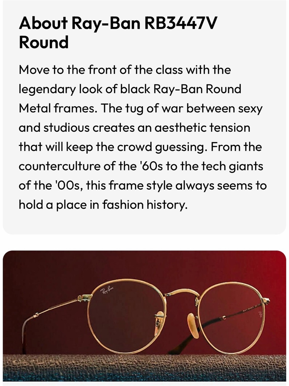 Ray Ban RX3557v Black Round Metal Reading +2.00 Glasses - Unisex. - Picture 7 of 16